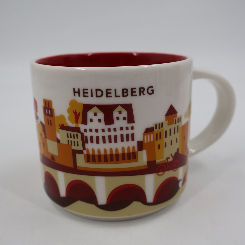 Starbucks Mug You Are Here Heidelberg 14oz White Red Germany City Souvenir 2019